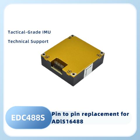 EDC488S Inertial Measurement Unit (IMU) Attitude Motion/Position Sensors SPI Interface 330Hz Bandwidth SMD/SMT Mounting Fully